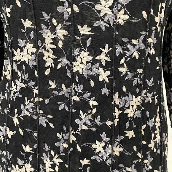 Fit and Flare Black Floral Dress - Picture 7 of 9